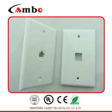 China suppliers 1/2/4 Port wall plate cat 6 Cat 5 Steel RJ45 Faceplate for Network Cables